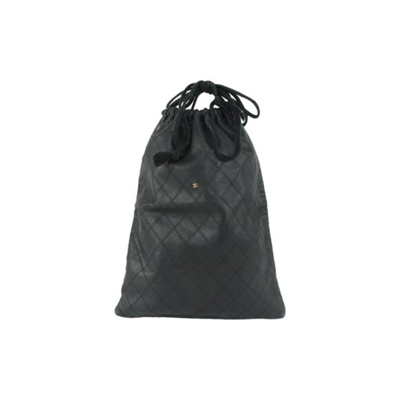 Chanel Ultra Rare Large Quilted Lambskin CC Logo - Picture 1 of 12